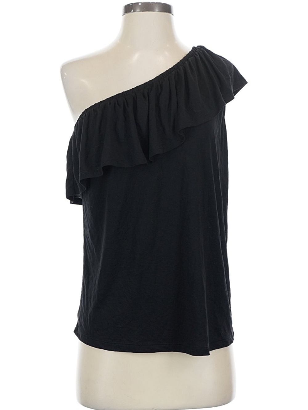 Old Navy Black One-Shoulder Ruffle Top